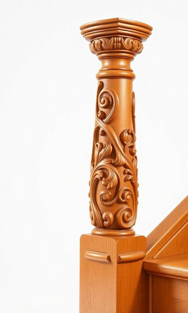 Lotus Vine Stair Column